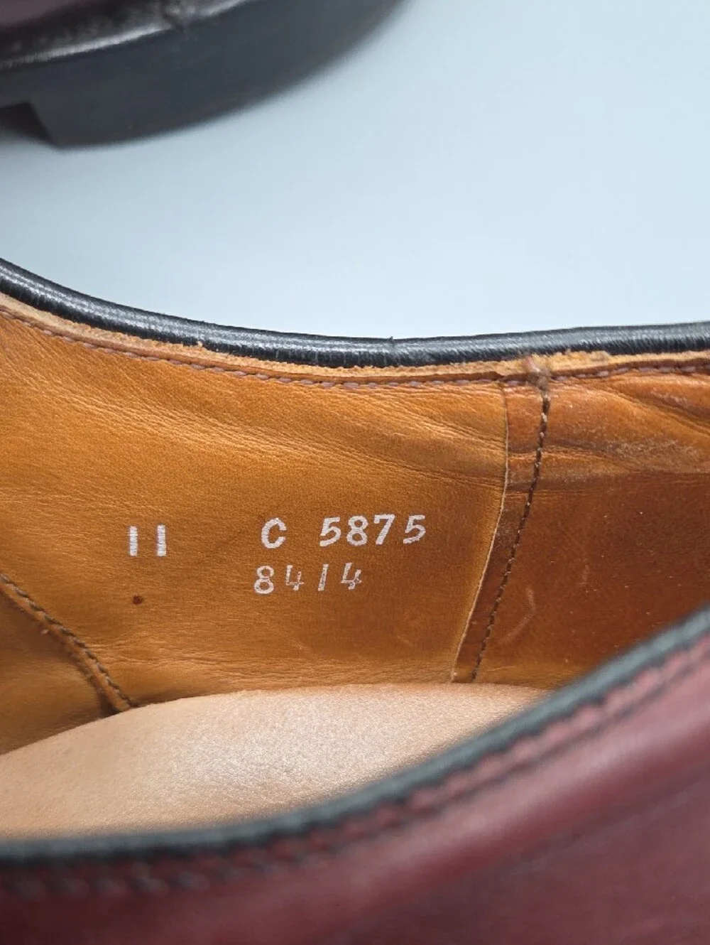 Allen Edmonds Men's Burgundy Cap-Toe Leather Oxfords